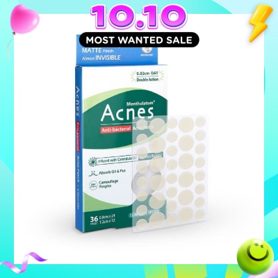 ACNES Anti Bacterial Invisibly Thin Acne Patch with Calendula Extract Day 0.02cm (Soothe Redness) 36s image