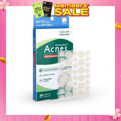 ACNES Anti-Bacterial Invisibly Thin Acne Patch with Calendula Extract Day  0.02cm (Soothe Redness) 36s
