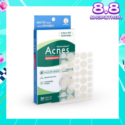 ACNES Anti-Bacterial Invisibly Thin Acne Patch with Calendula Extract Day  0.02cm (Soothe Redness) 36s