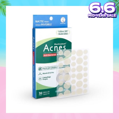 ACNES Anti-Bacterial Invisibly Thin Acne Patch with Calendula Extract Day  0.02cm (Soothe Redness) 36s