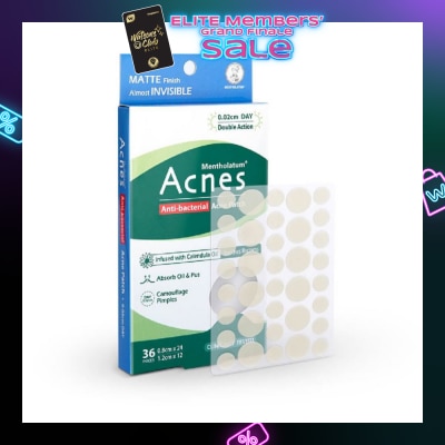 ACNES Anti-Bacterial Invisibly Thin Acne Patch with Calendula Extract Day  0.02cm (Soothe Redness) 36s