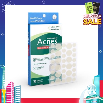 ACNES Anti-Bacterial Invisibly Thin Acne Patch with Calendula Extract Day  0.02cm (Soothe Redness) 36s