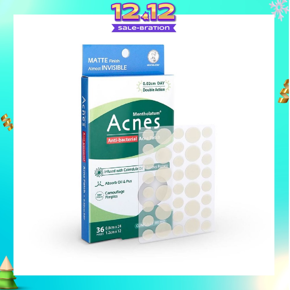 Anti-Bacterial Invisibly Thin Acne Patch with Calendula Extract Day 0.02cm (Soothe Redness) 36s