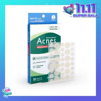 ACNES Anti-Bacterial Invisibly Thin Acne Patch with Calendula Extract Day  0.02cm (Soothe Redness) 36s