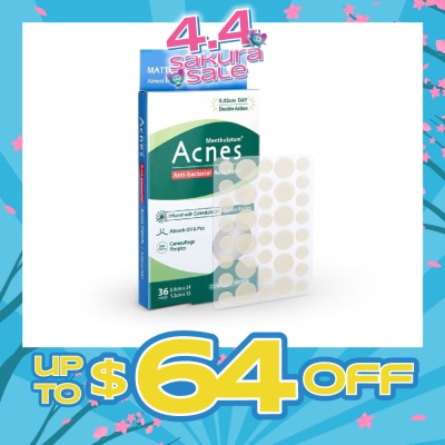 ACNES - Anti-Bacterial Invisibly Thin Acne Patch with Calendula Extract Day  0.02cm (Soothe Redness) 36s