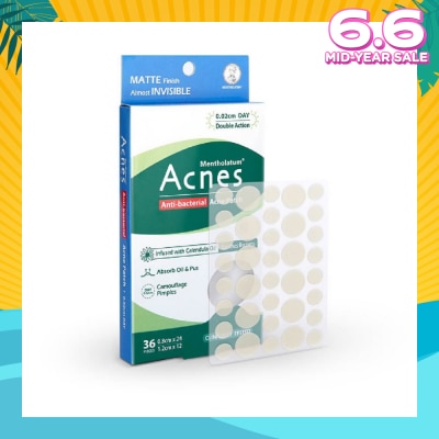 ACNES Anti-Bacterial Invisibly Thin Acne Patch with Calendula Extract Day  0.02cm (Soothe Redness) 36s