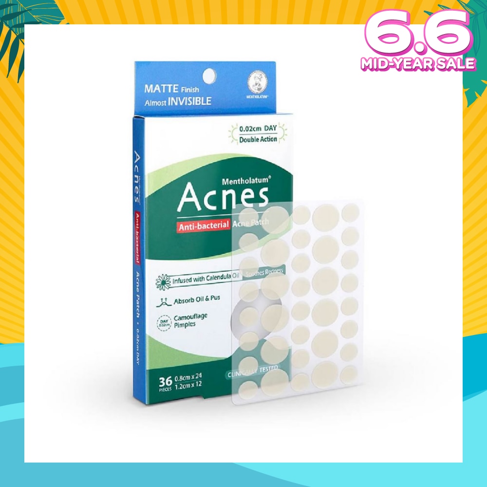 Anti-Bacterial Invisibly Thin Acne Patch with Calendula Extract Day  0.02cm (Soothe Redness) 36s