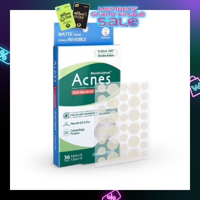 ACNES Anti-Bacterial Invisibly Thin Acne Patch with Calendula Extract Day  0.02cm (Soothe Redness) 36s