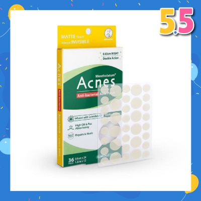 ACNES Anti-Bacterial Super Thin Acne Patch with Calendula Extract Night 0.03cm (Soothe Redness) 36s