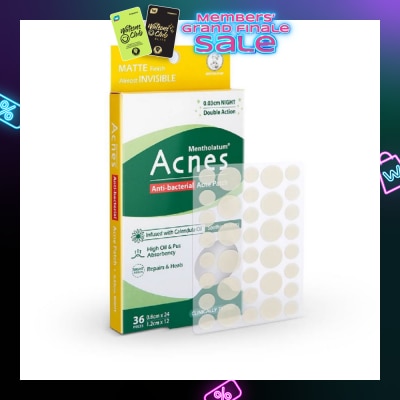 ACNES Anti-Bacterial Super Thin Acne Patch with Calendula Extract Night 0.03cm (Soothe Redness) 36s