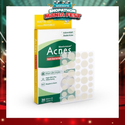 ACNES - Anti-Bacterial Super Thin Acne Patch with Calendula Extract Night 0.03cm (Soothe Redness) 36s