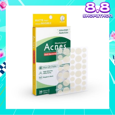 ACNES Anti-Bacterial Super Thin Acne Patch with Calendula Extract Night 0.03cm (Soothe Redness) 36s
