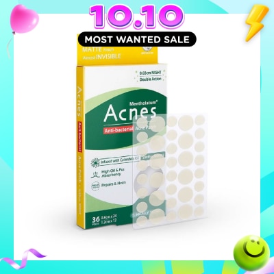 ACNES Anti Bacterial Super Thin Acne Patch with Calendula Extract Night 0.03cm (Soothe Redness) 36s image
