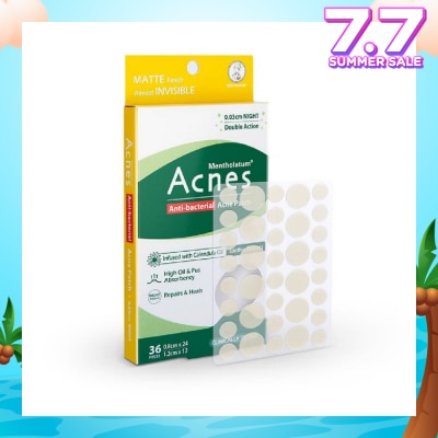 ACNES Anti-Bacterial Super Thin Acne Patch with Calendula Extract Night 0.03cm (Soothe Redness) 36s
