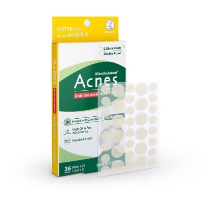 ACNES Anti-Bacterial Super Thin Acne Patch with Calendula Extract Night 0.03cm (Soothe Redness) 36s