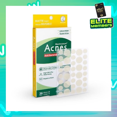 ACNES Anti-Bacterial Super Thin Acne Patch with Calendula Extract Night 0.03cm (Soothe Redness) 36s