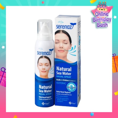 SERENAZ Natural Sea Water Nasal Spray (Suitable For Adults & Children Above 6yrs old) 120ml