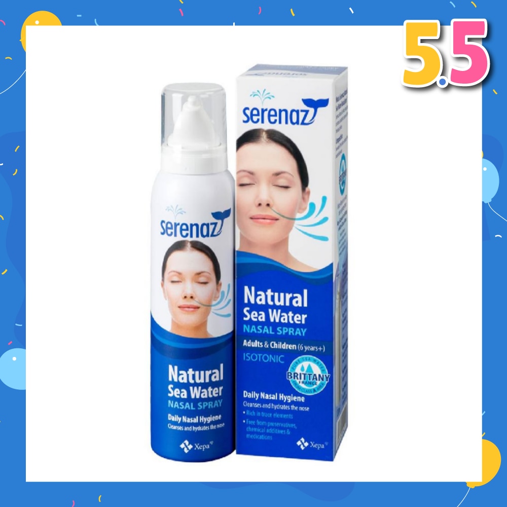 Natural Sea Water Nasal Spray (Suitable For Adults & Children Above 6yrs old) 120ml