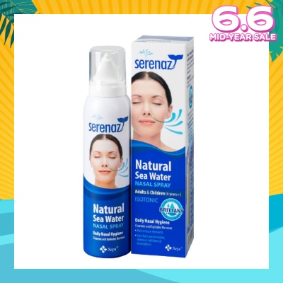 SERENAZ Natural Sea Water Nasal Spray (Suitable For Adults & Children Above 6yrs old) 120ml