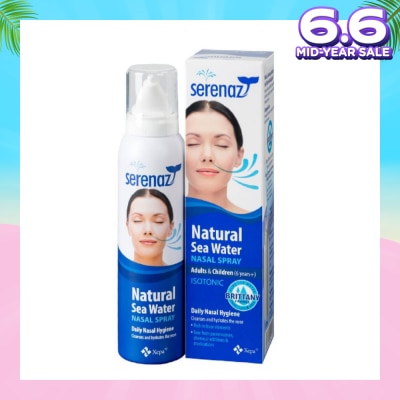 SERENAZ Natural Sea Water Nasal Spray (Suitable For Adults & Children Above 6yrs old) 120ml