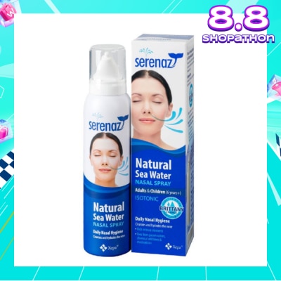 SERENAZ Natural Sea Water Nasal Spray (Suitable For Adults & Children Above 6yrs old) 120ml