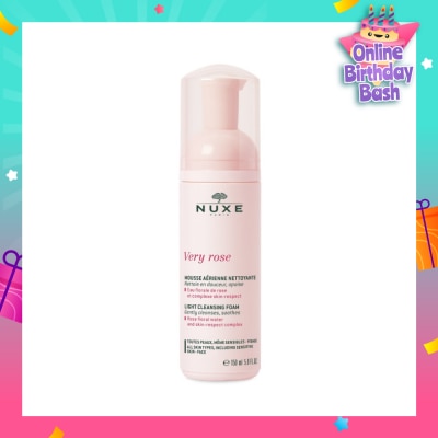 NUXE Very Rose Delicious Cleansing Foam (Gently Cleanse & Soothes Skin + Effective Impurities Removal) 150ml
