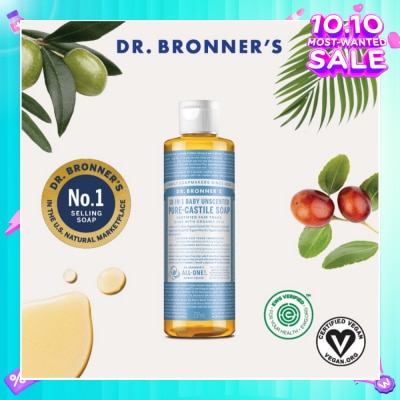 DR BRONNER'S Baby Unscented Pure Castile Liquid Soap 237ml