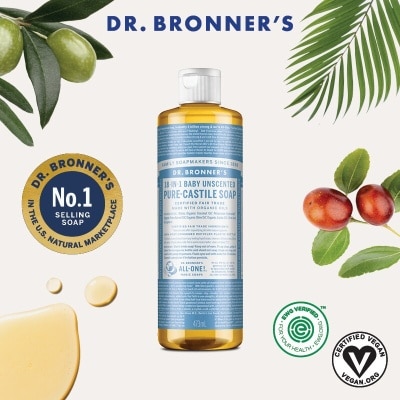 DR BRONNER'S Baby Unscented Pure Castile Liquid Soap 473ml