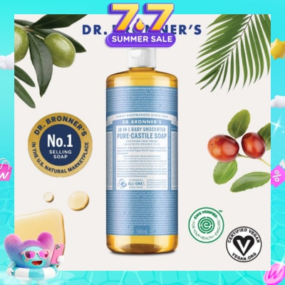 DR BRONNER'S - Baby Unscented Pure Castile Liquid Soap 946ml