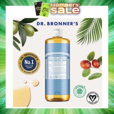 DR BRONNER'S - Baby Unscented Pure Castile Liquid Soap 946ml