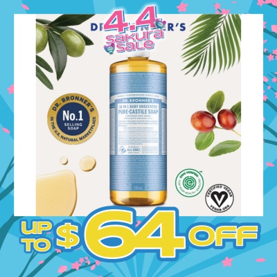 DR BRONNER'S - Baby Unscented Pure Castile Liquid Soap 946ml