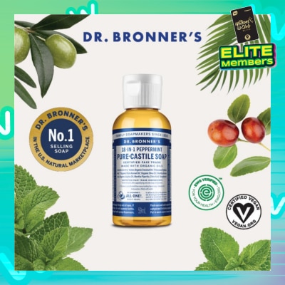 DR BRONNER'S Peppermint Pure Castile Liquid Soap 59ml