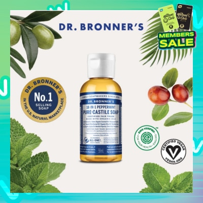 DR BRONNER'S Peppermint Pure Castile Liquid Soap 59ml