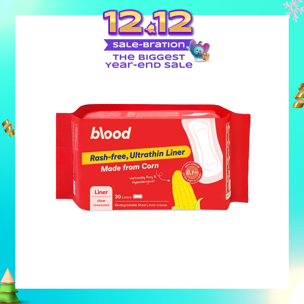 Panty Liner Unscented Anti-Crease Extra Soft (100% Corn Topsheet + Suitable For Daily Wear) 30s (Expiry: Aug`2026)