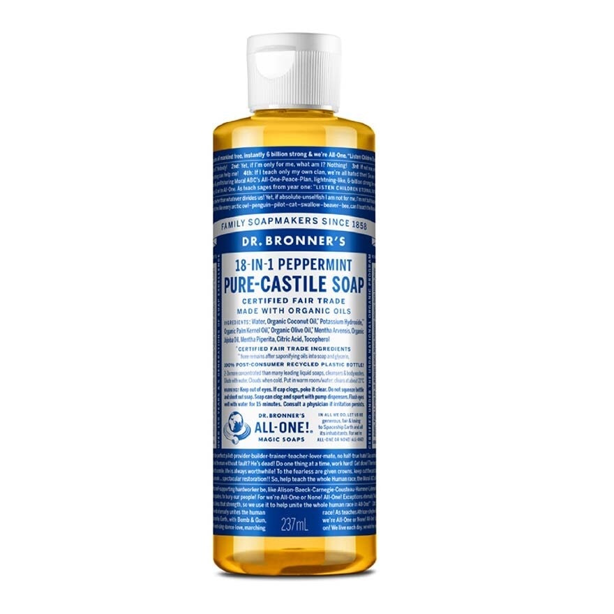 Peppermint Pure Castile Liquid Soap 237ml