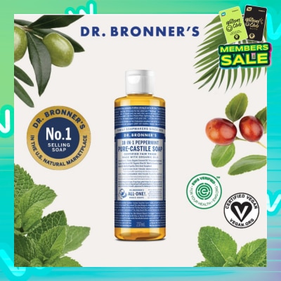 DR BRONNER'S Peppermint Pure Castile Liquid Soap 237ml