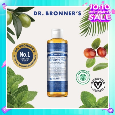 DR BRONNER'S Peppermint Pure Castile Liquid Soap 237ml