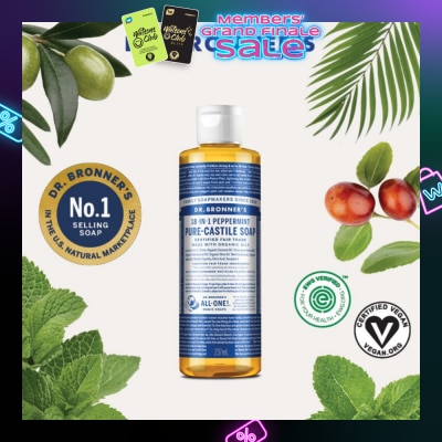 DR BRONNER'S Peppermint Pure Castile Liquid Soap 237ml