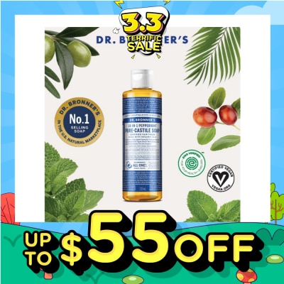 DR BRONNER'S Peppermint Pure Castile Liquid Soap 237ml