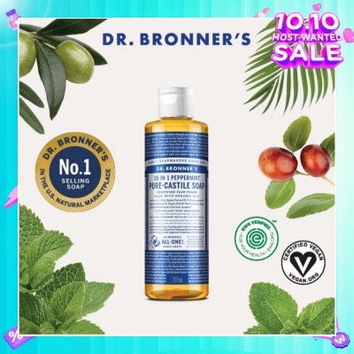 DR BRONNER'S Peppermint Pure Castile Liquid Soap 237ml
