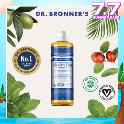 DR BRONNER'S Peppermint Pure Castile Liquid Soap 237ml