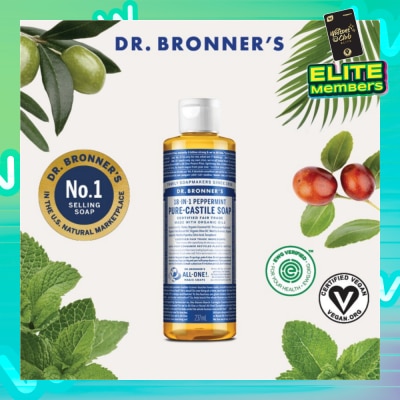 DR BRONNER'S Peppermint Pure Castile Liquid Soap 237ml