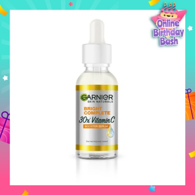 GARNIER Bright Complete Vitamin C Booster Serum (Anti-Spot with 30x Vitamin C and Japanese Yuzu Lemon) 50ml