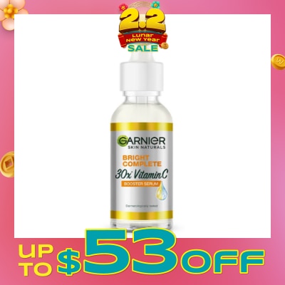 GARNIER Bright Complete Vitamin C Booster Serum (Anti-Spot with 30x Vitamin C and Japanese Yuzu Lemon) 50ml