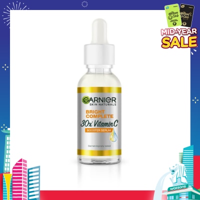 GARNIER Bright Complete Vitamin C Booster Serum (Anti-Spot with 30x Vitamin C and Japanese Yuzu Lemon) 50ml