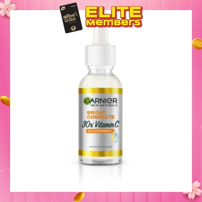 GARNIER Bright Complete Vitamin C Booster Serum (Anti-Spot with 30x Vitamin C and Japanese Yuzu Lemon) 50ml