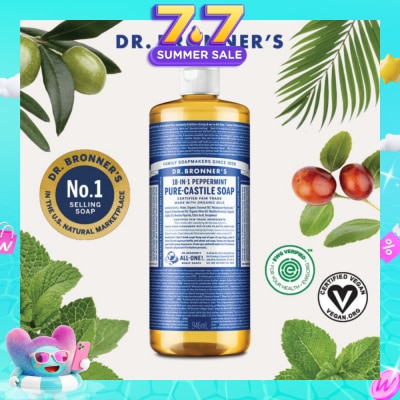 DR BRONNER'S - Peppermint Pure Castile Liquid Soap 946ml