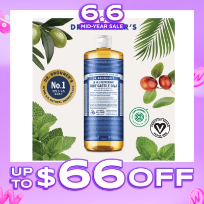 DR BRONNER'S - Peppermint Pure Castile Liquid Soap 946ml