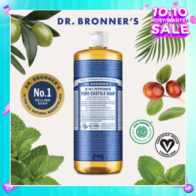 DR BRONNER'S Peppermint Pure Castile Liquid Soap 946ml