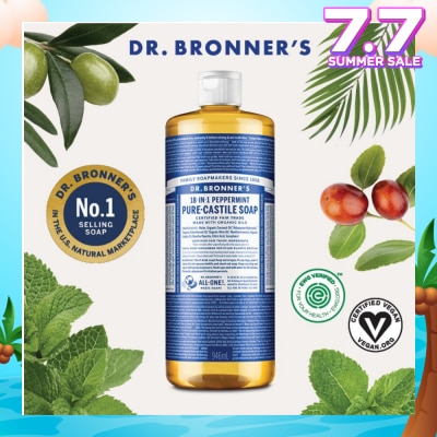 DR BRONNER'S Peppermint Pure Castile Liquid Soap 946ml